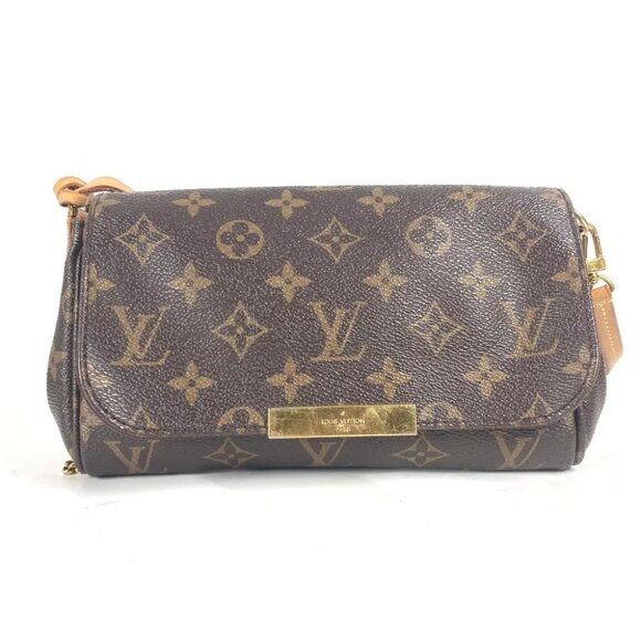 LOUIS VUITTON M40717 Monogram Favorit PM 3WAY Handbag Clutch Bag Shoulder Bag - Picture 2 of 13